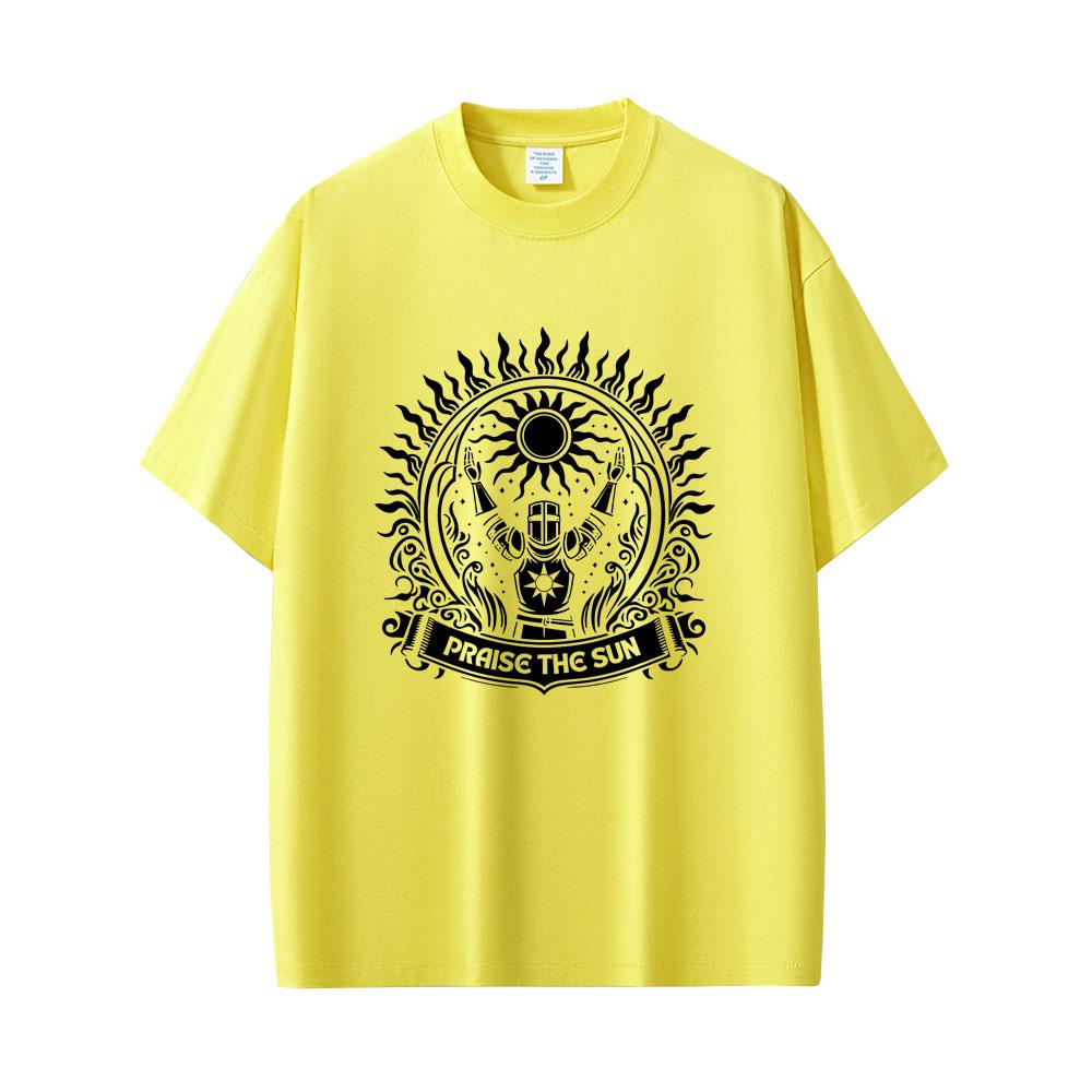 Dark Souls Praise The Sun Tshirt Men Women Fashion Gothic Rock Tshirts Mens 100 Cotton Vintage T Shirt Game Lovers Fans Gift