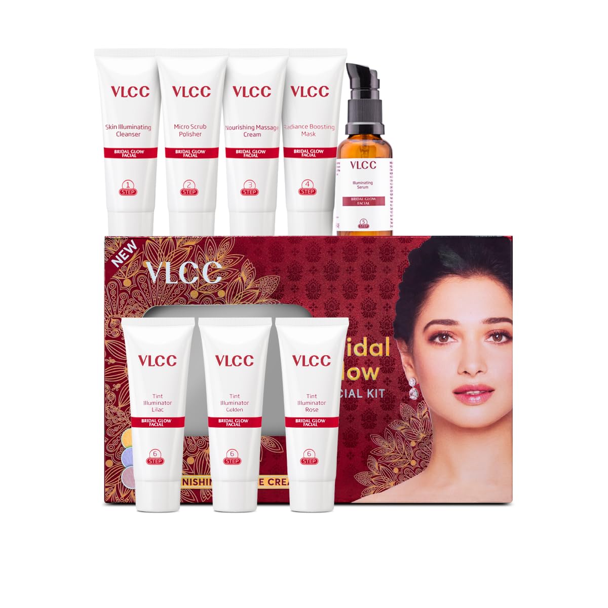 

VLCC Bridal Glow Facial Kit 147g With Illuminator Strobe Creams For Radiant At Home Facial And Luminous Brightness