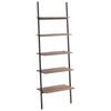 VidaXL Étagère inclinée à 5 niveaux Marron foncé et noir 64x34x185,5cm 336377