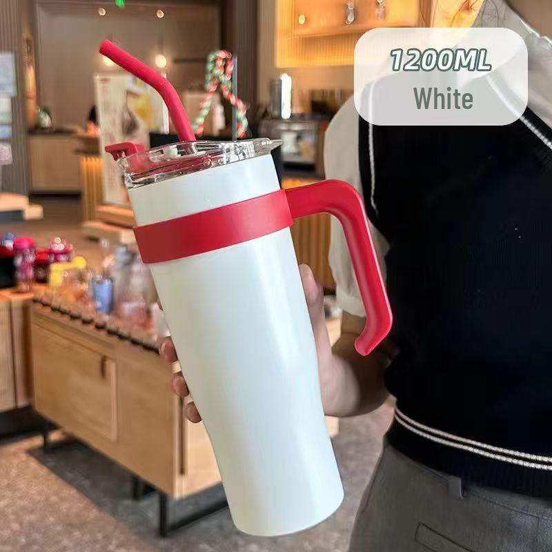Creative Kitten Thermos Cup: Portable, Large Capacity, Cute Design with Handle for Girls