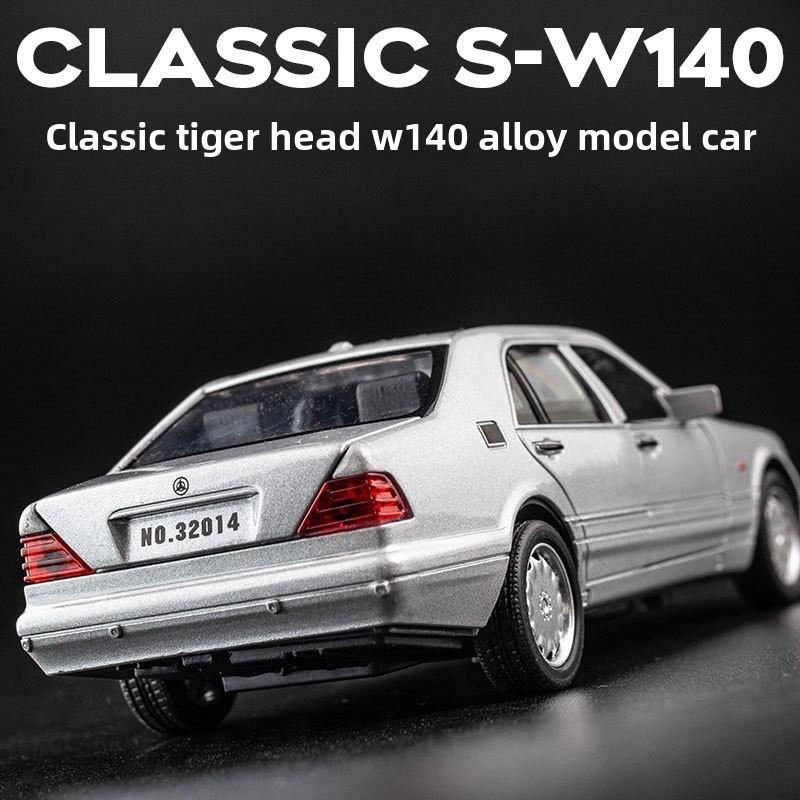 Benz W140 1:32 Alloy Model Car With Sound Light Pull Back For Collectors And Kids Play