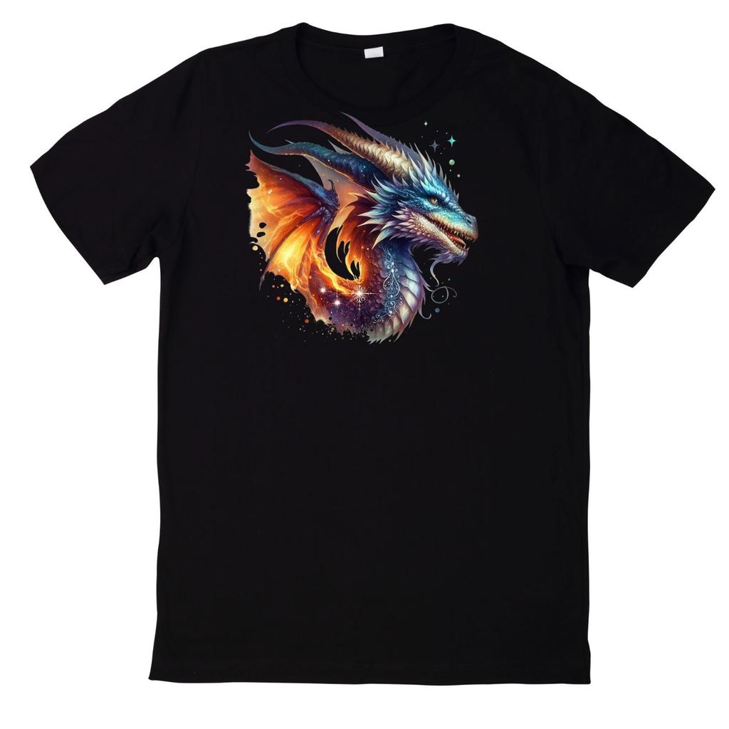 T-Shirt Fantasy Drachen Magischer Drache Motiv BaumwolleWird in neuem Fenster oder Tab geöffnet