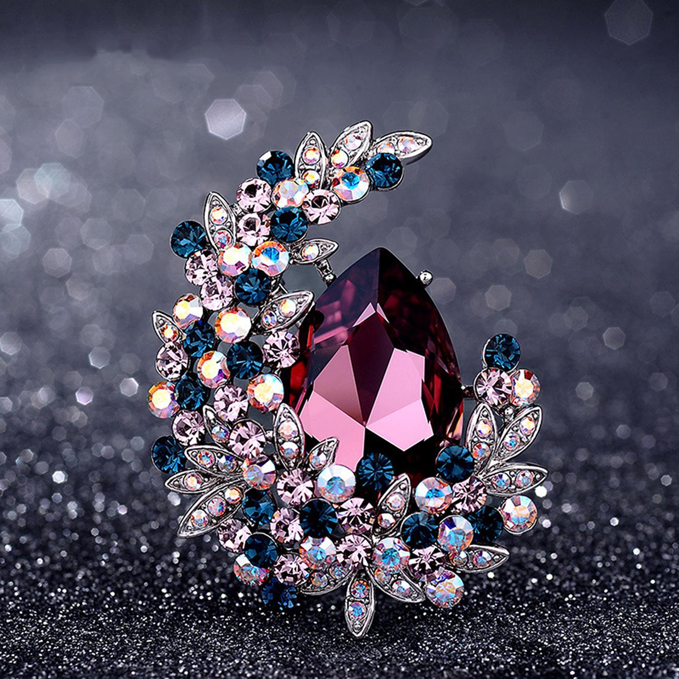 

Brooch Luxury Crystal Chest Exquisite Fashion Coat Suit Accessories Women S Clothing Shawl Buckle Pin