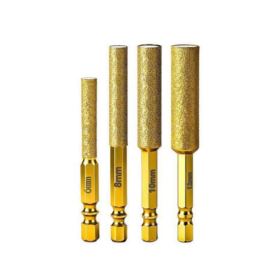 Diamond Tile Drill Bit Set with Cooling Wax Core Drilling Marble Granite Glass Concrete Anti-Slip Hex Shank Tile Drilling Tool