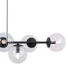 Siena Black Hanging Lamp 8-Flat Clear Lamp E14