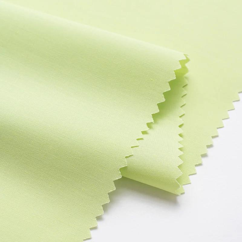 Plain Combed Cotton Fabric Poplin for Clothes Shirt Dresses Sewing High-grade Smooth Skirts Cloth Thin Anti-wrinkle