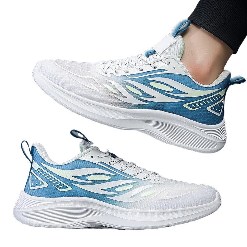 Extra large size men's shoes sports shoes middle school students soft-soled running shoes mesh breathable non-slip feet wide feet fat shoes marathon