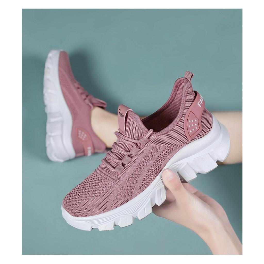 Women's Shoes Summer New Sports Shoes Breathable Running Shoes Thick Sole Wear-resistant Single Shoe Comfortable Versatile Casual Shoes