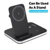 15W Foldable Magnetic Stand: 3-in-1 Wireless Charger for Phone, Watch & Earbuds