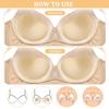 Self-Adhesive Thick Anti-Slip Heart-Shaped Breast Pads for Sports and Swimwear