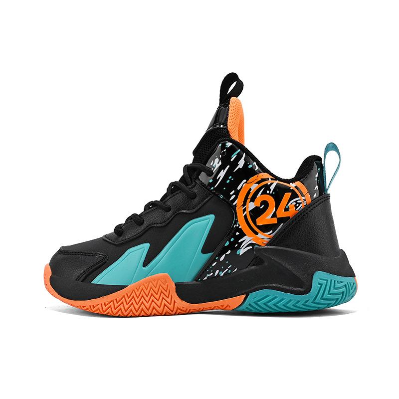 Children s basketball shoes four seasons boys breathable mesh sneakers rub sound leather leather medium and large children practical children s shoes 31