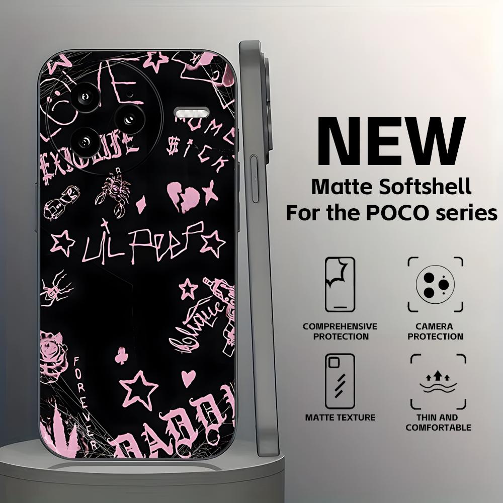 

Star Lil Peep COOL MAN Phone Case For Xiaomi POCO M7 M6 M5 X7 X6 X5 F7 F6 F5 Soft Black Pro 5G Phone Cover Poco M7 pro 5G