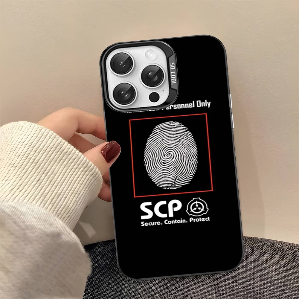 Classic Popular Scp F-Foundation Phone Case Color Silver Shell For LPhone 17 16 16e 15 14 13 12 11 Pro Max Plus