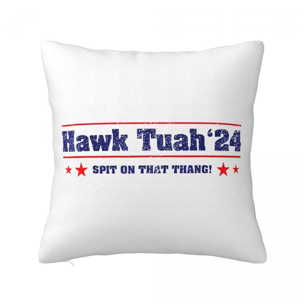 Hawk Tuah Spuug Op Dat Ding 2024 Kussensloop Grappige Meme Kussenhoezen Mode Rits Decor Kussenhoes voor Huis 45x45cm