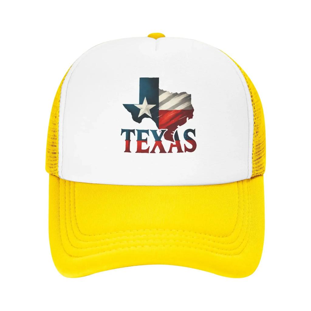 Retro Texas State Flag America Sport Mesh Baseball Caps Women Men Spring Female Beach Sunscreen Hat Hip Hop Trucker Cap
