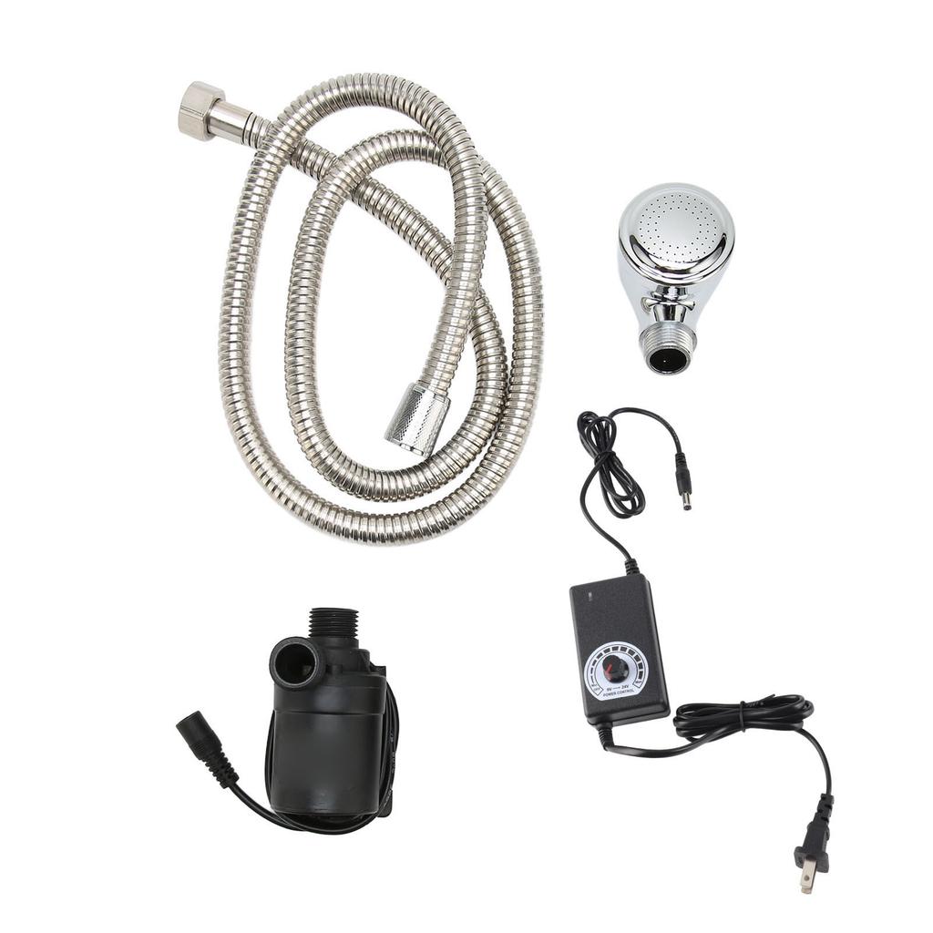 Adaptador de Corriente con Control de Velocidad Accesorios para Ducha con Bomba de CC Lavabo para Champú