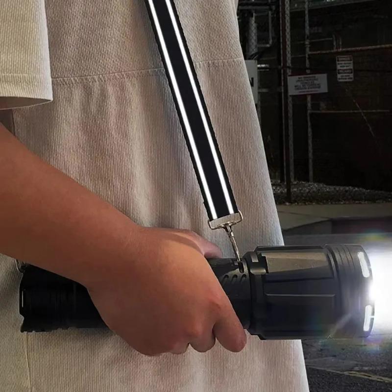 Ultra Bright Flashlight XHP360 LED Zoomable Spotlight Long Range Emergency Torch USB-C Rechargeable Detachable 18650 Battery