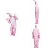 Pink Bunny Costume For Adults With Polyester Material For Cosplay And Halloween Parties