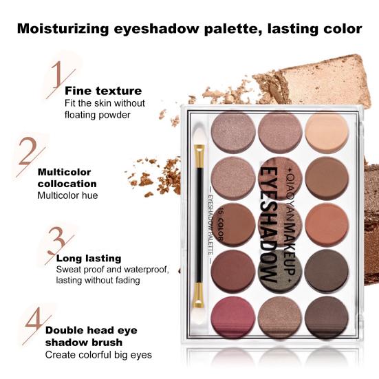 

Палитра теней для век с блестящим эффектом, легкая и долговечная, матовая, для ежедневного макияжа