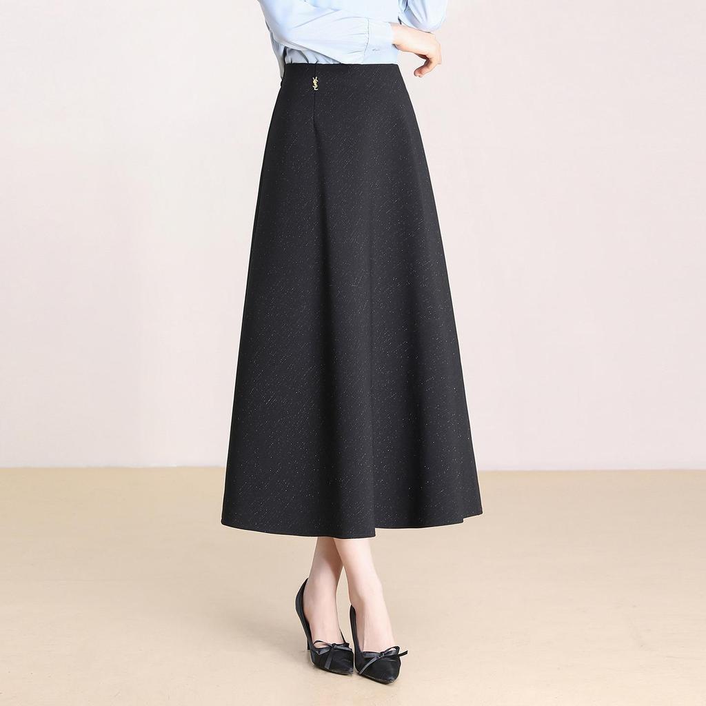 Chic Korean A-Line High-Waisted Casual Skirt for Women - Slimming, Versatile Mid-Length (Spring 2026 Collection)