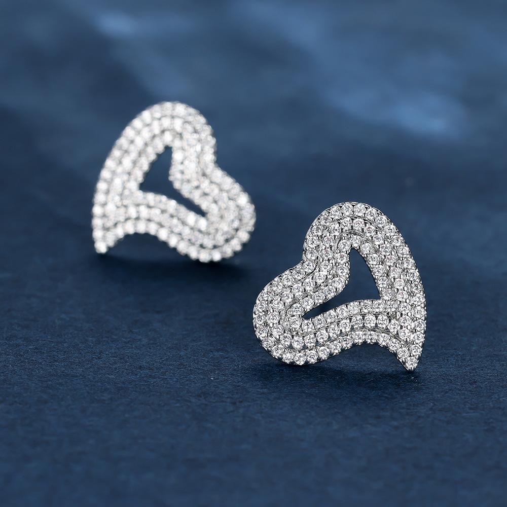 Hot Sale Irregular Love Full of Diamonds Sweet Atmosphere Korean Atmosphere Simple Year