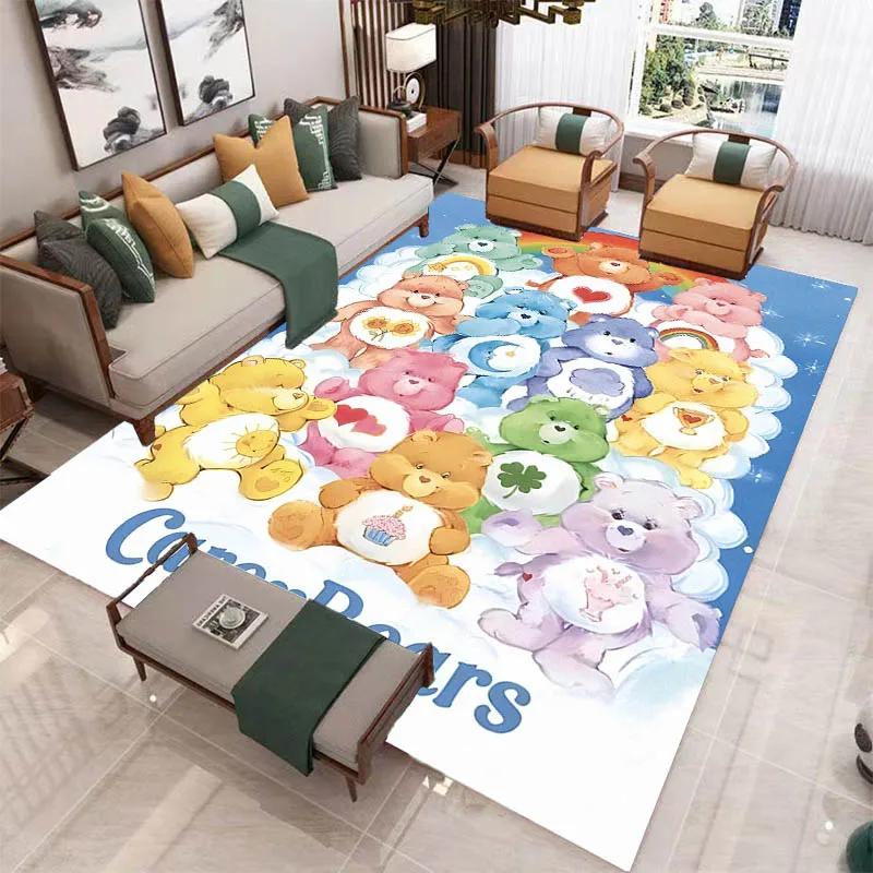 MINISO Cute C-Care Bears Printed Carpet Kitchen Mats Non -slip Carpet Outdoor Carpets Area Rug Bedroom Decor Birthday Gift