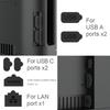 Silicone Dust Cover for Nintendo Switch 2 USB A/C LAN Port Dust Protector 6-In-1 Game Console Dust-proof Protective Cover Kit
