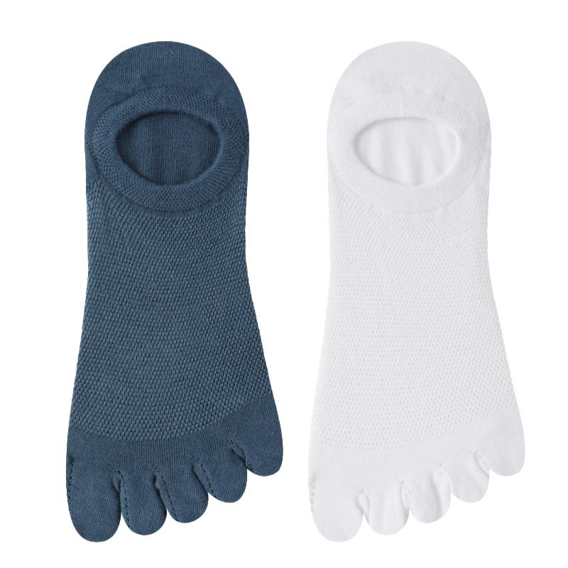 2 páry pánských prstových podkolenek dámských prodyšných bavlněných sportovních běžeckých kotníkových bavlněných krátkých ponožek s pěti prsty