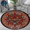 1Pc Aztec Circular Print Rug - home decoration Carpet For Living Room Bedroom Flooring Computer Chair Area Rug