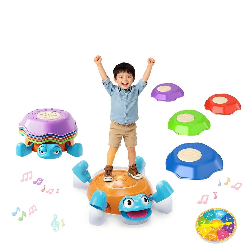 EagleStone Balance Stones for Kids - Stepping Stones, Balance Beam, Toy with Rotating Base, LED Lights, Sound Effects, Multicolor, Non-Slip, Balance B