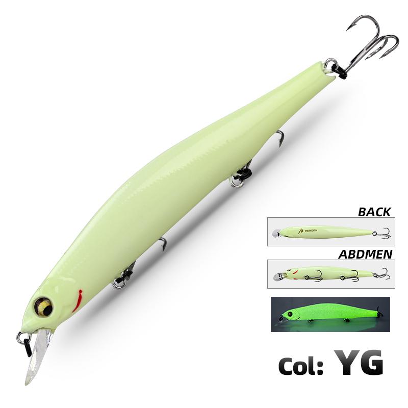 MEREDITH ORBIT-110SP Magnetic Minnow 110mm 16.5g Suspending Treble Hooks Pike Bass ORBIT-110SP