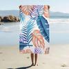 Tropical Plant Pattern Beach Towel Cartoon Cute Summer Kids Large Bath Pool Beach Towel Microfiber Absorbent For Swimming Travel