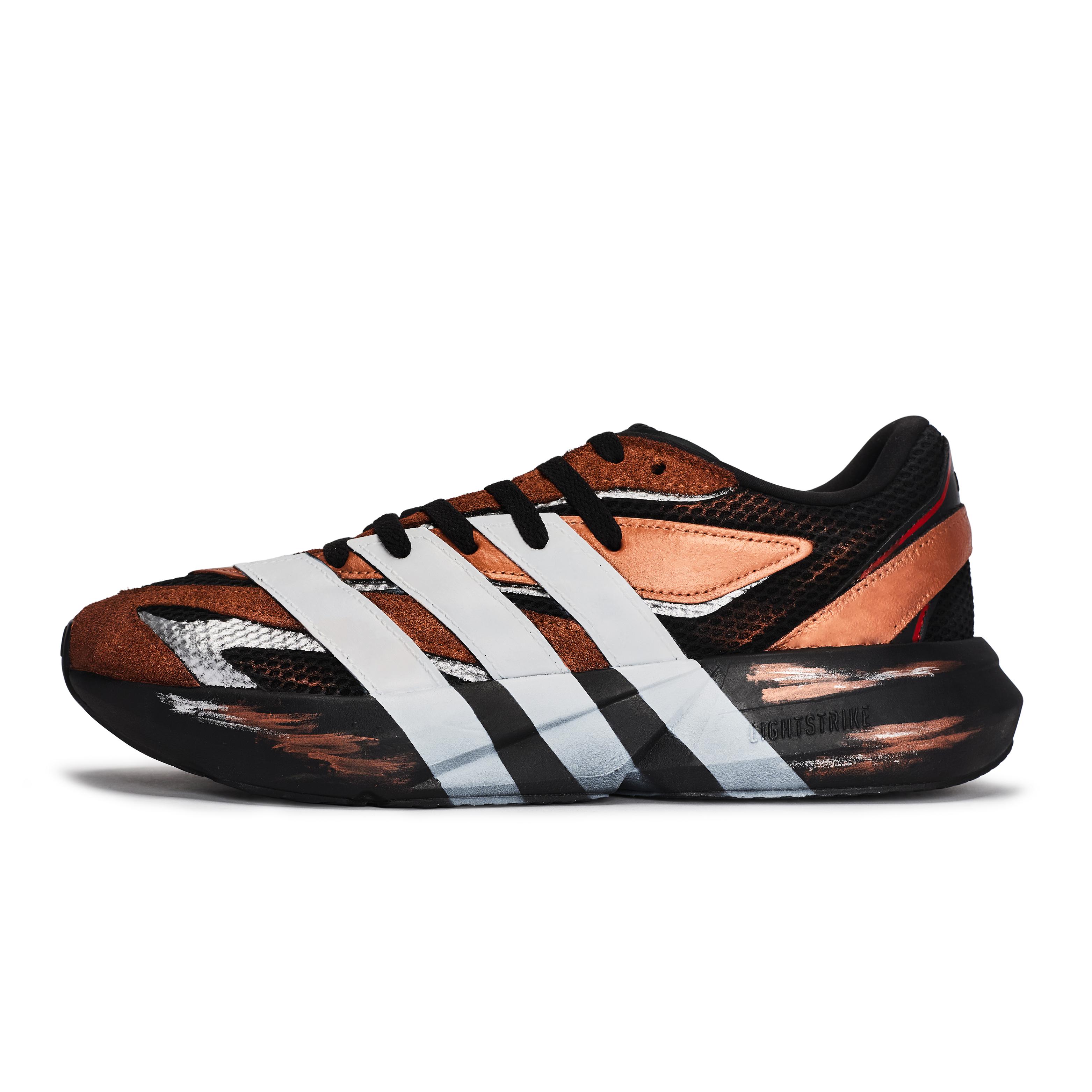 Adidas LIGHTBLAZE Abrasion Resistant Low top Running Shoes Men s Black Gold White JH6941(Team80-) 42