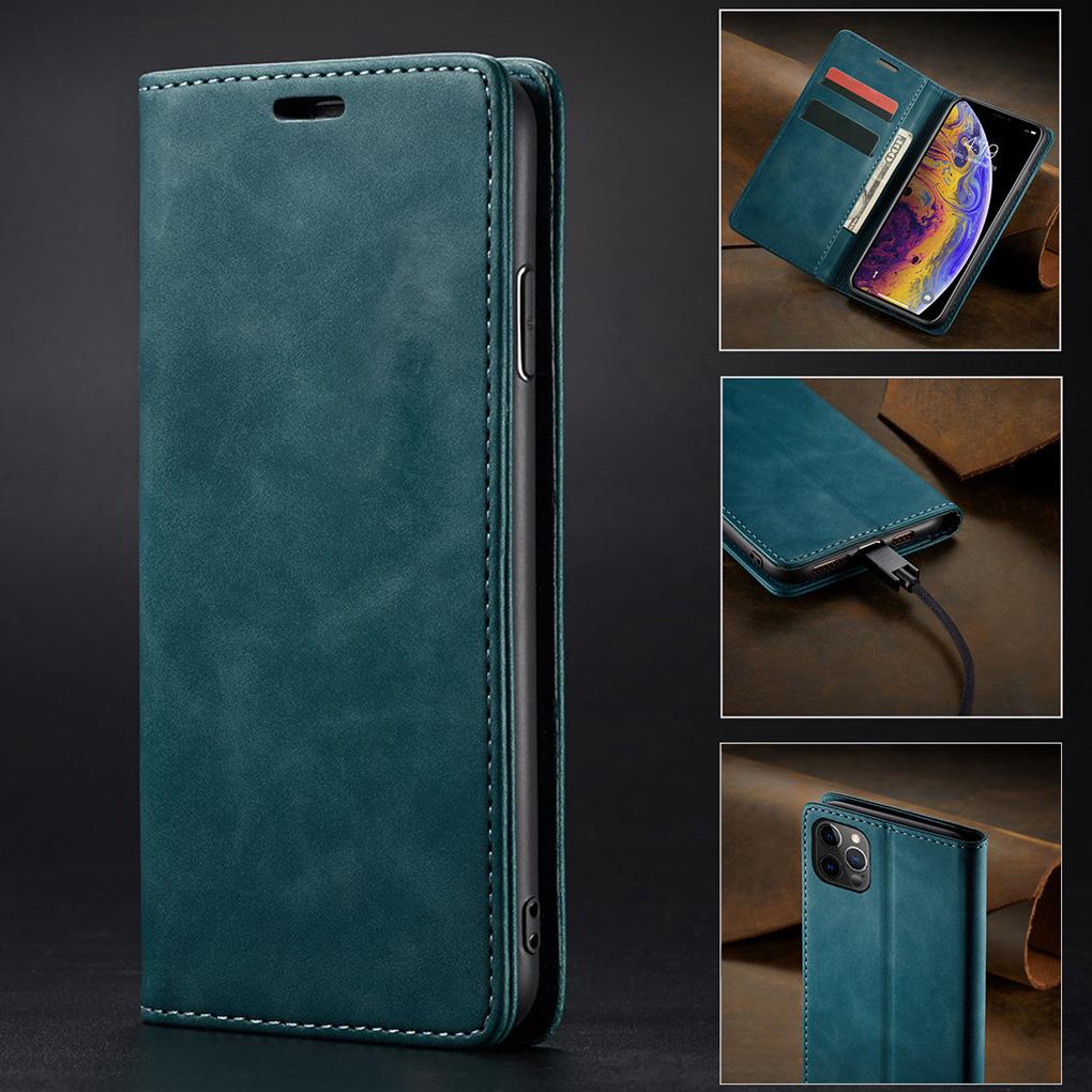 Phone Case Leather Phone Cover Retro Frosted Mobile Holder