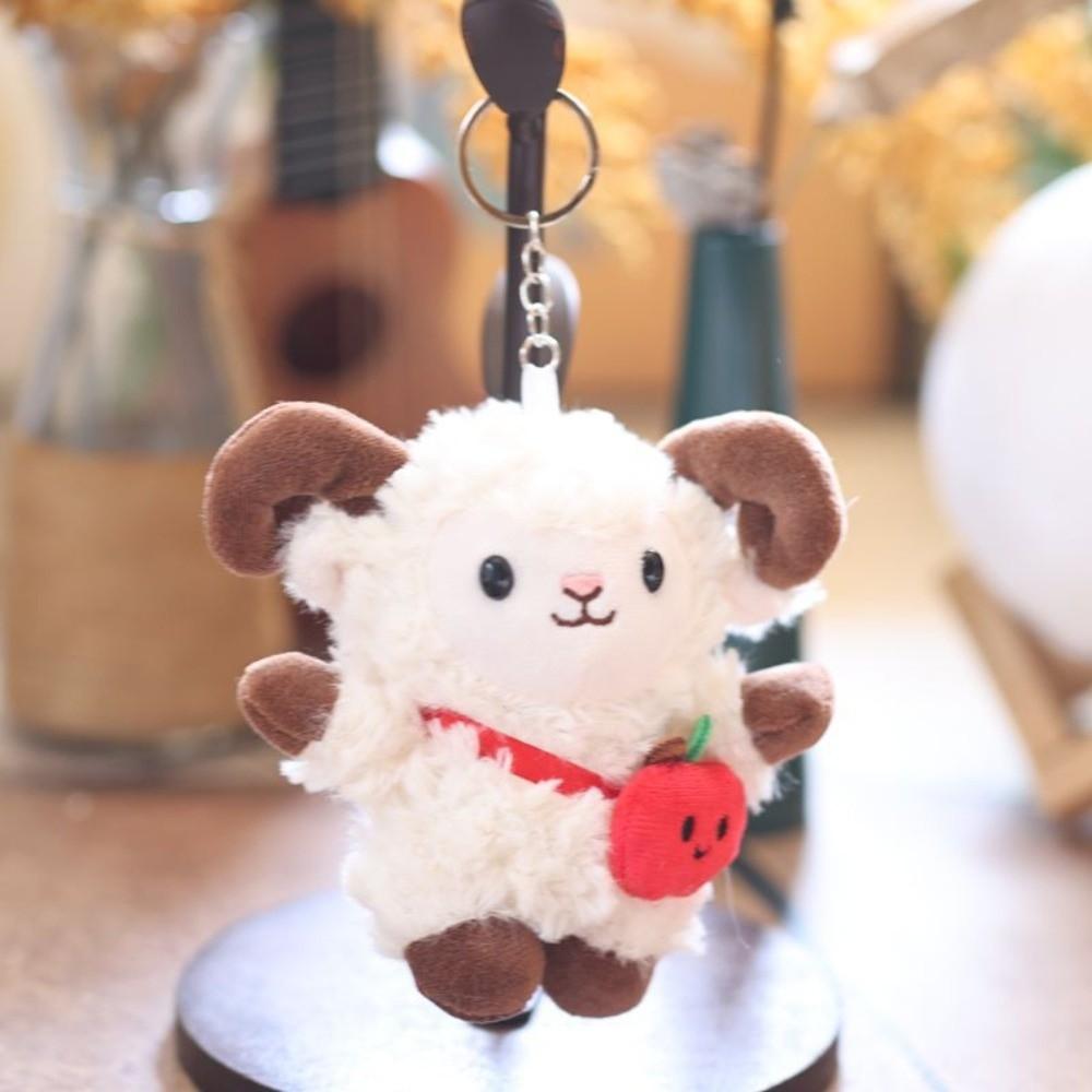 Sheep Mini Sheep Plush Keychain Cartoon Soft Lamb Doll Ornament Sheep Plush Pendant Decoration