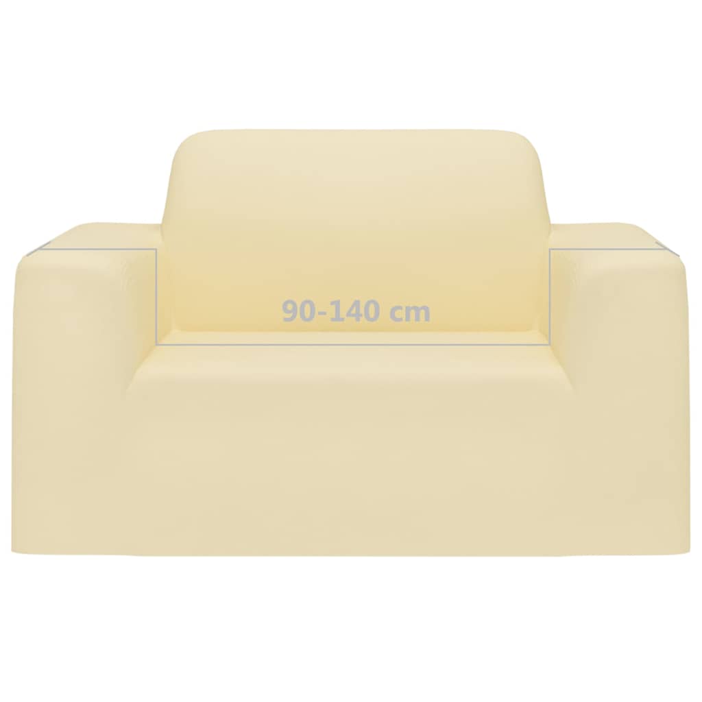 vidaXL Stretch-Sofahusse Creme Polyester-Jersey
