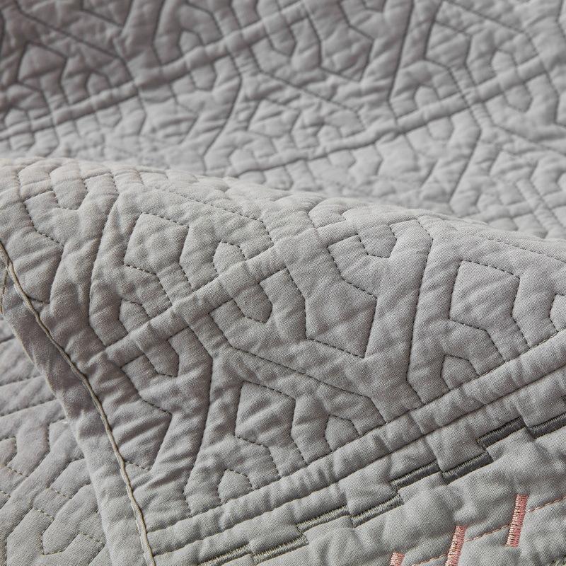 Four Seasons Universal Pure Cotton Fabric Sofa Cushion Non-Slip Simple Modern Embroidered Sofa Cover Backrest Cover Cloth Cover