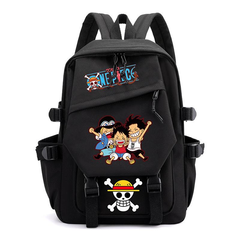 One Piece King Printed Backpack Elementary School Students Junior High School Students High School Students Large Capacity School Bag