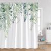 Watercolor Flowers Floral Shower Curtains Butterfly Greenery Plants Nature Home Decor for Bathroom Polyester Fabric Bath Curtain