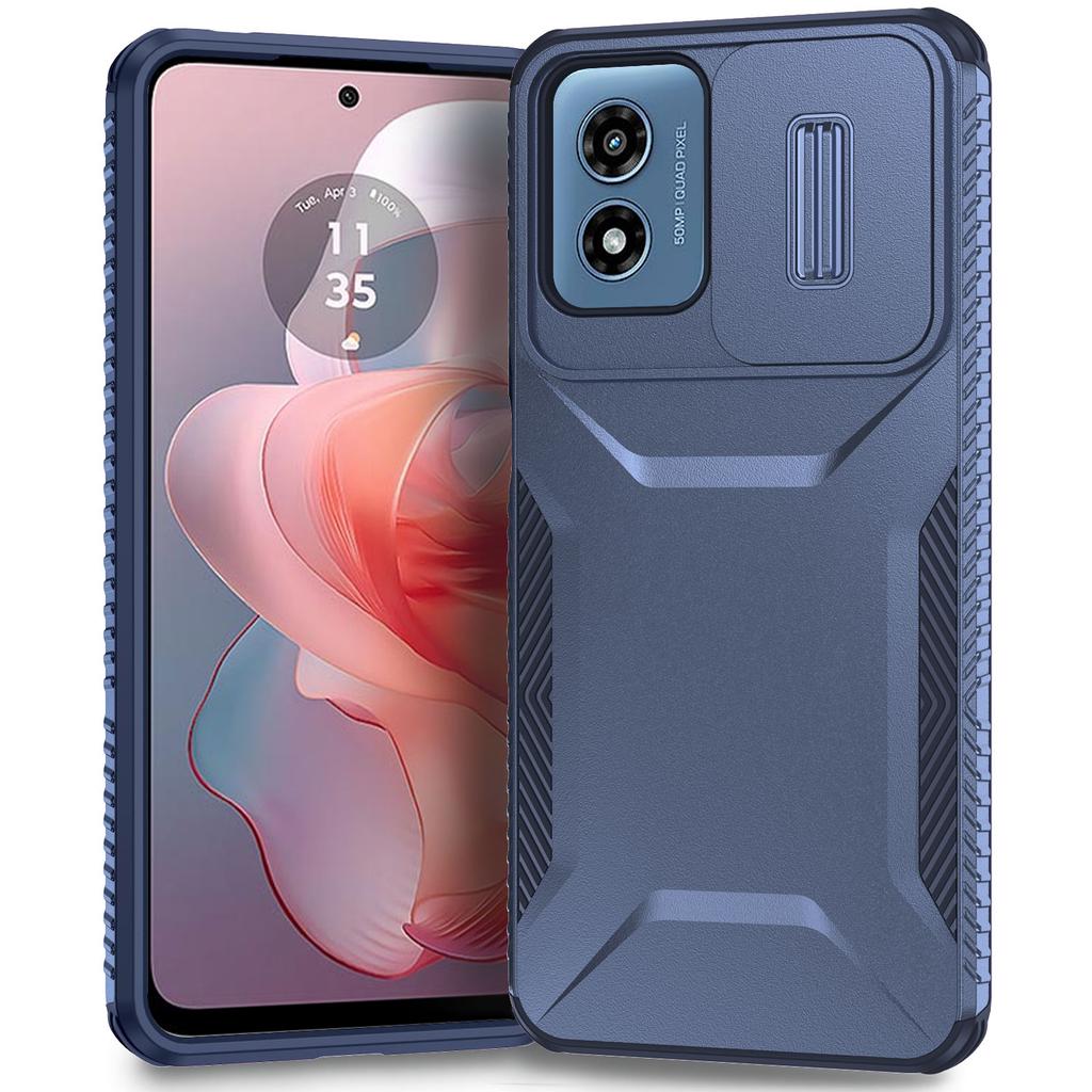 For Motorola Moto G Play (2024) 4G/G22 Case Slide Lens Protection TPU+PC Shockproof Phone Cover