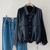 New Arrivals Open Run Women Wing Jacket Unbalanced String Colorless