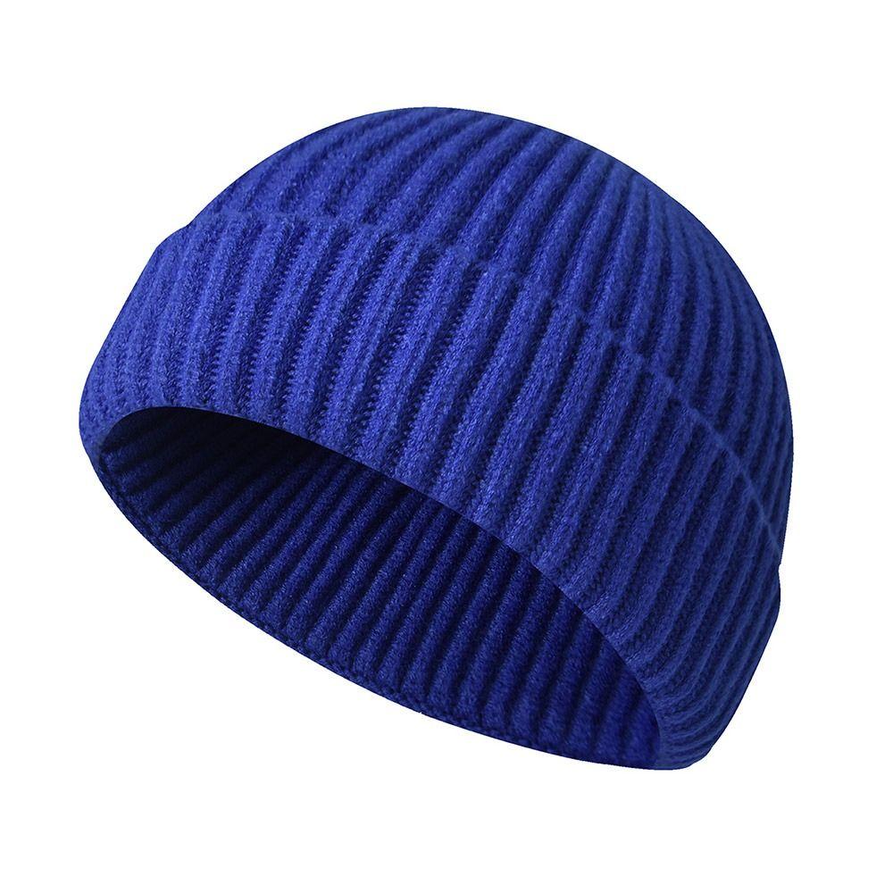 Slouchy Cuff Beanie Plain Winter Warm Hats Unisex Skull Ski Cap  for Men Women