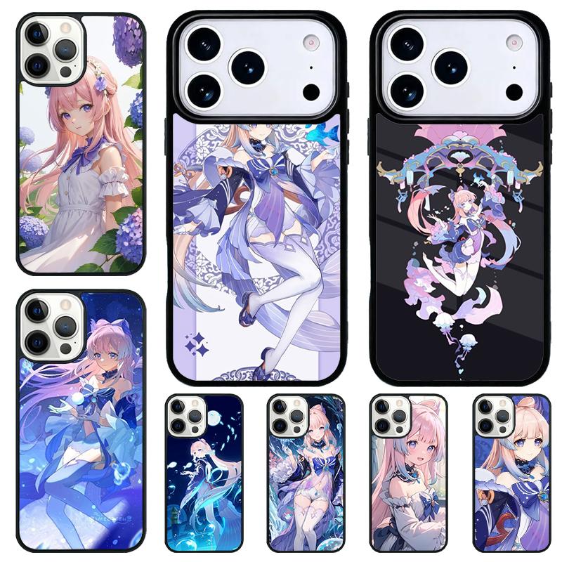 Genshin Impact Sangonomiya Kokomi print Phone Case for iPhone 17 Air 16 15 11 12 14 13 Pro Max Shockproof Cover