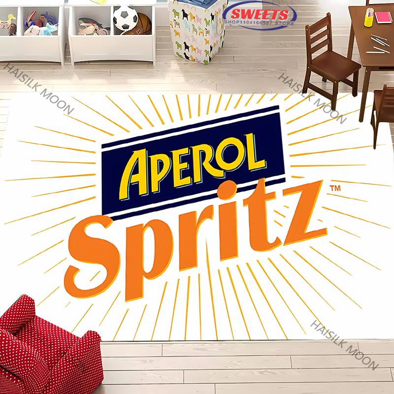 A-Aperol Rug for Bedroom S-Spritz Theme Carpet for Teens Office Area Large Decor Carpet for Dining LivingRoom Playroom Floor Mat