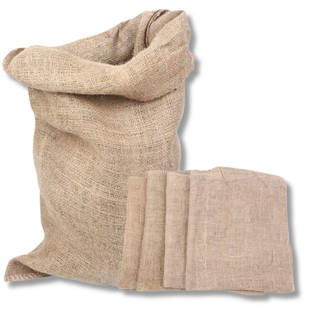 RYOHIN Lab. Large Burlap Bags, Dongoros, Camping, Thick Sandbags, Transport, Gardening, Storage, Pots, Organic, Large Capacity, Set of 5 (40 x 60cm)