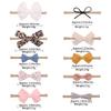 10Pcs Baby Girls Lace Flower Headband Set Handmade Leather Bowknot Elastic Nylon Velvet Hair Accessories for borns Toddler