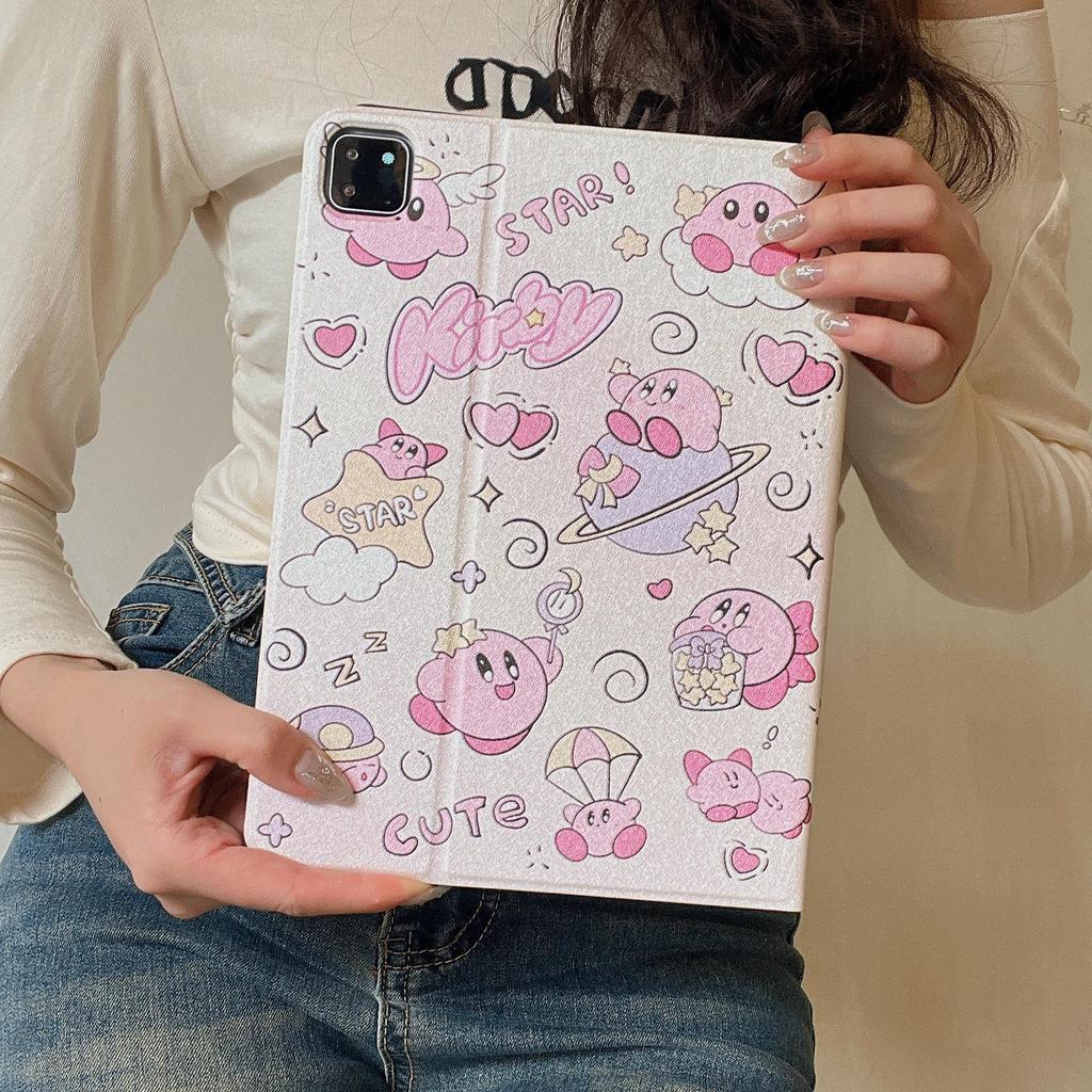 Niedliche Cartoon Apfel & Huawei Tablet Sturzsichere Lederhülle mit Stifthalter