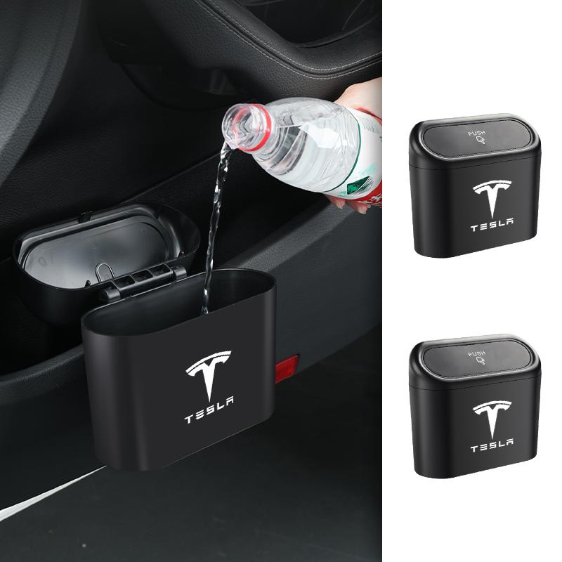 Car Valve Door Trash Can Waterproof Garbage Storage Bucket For Tesla Model 3 Model S Model X Model Y Roadster Bonina Coil