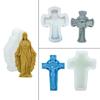 Silicone Candle Mold Catholic Gypsum Concrete Resins Cast 3D Virgins Soap Molds