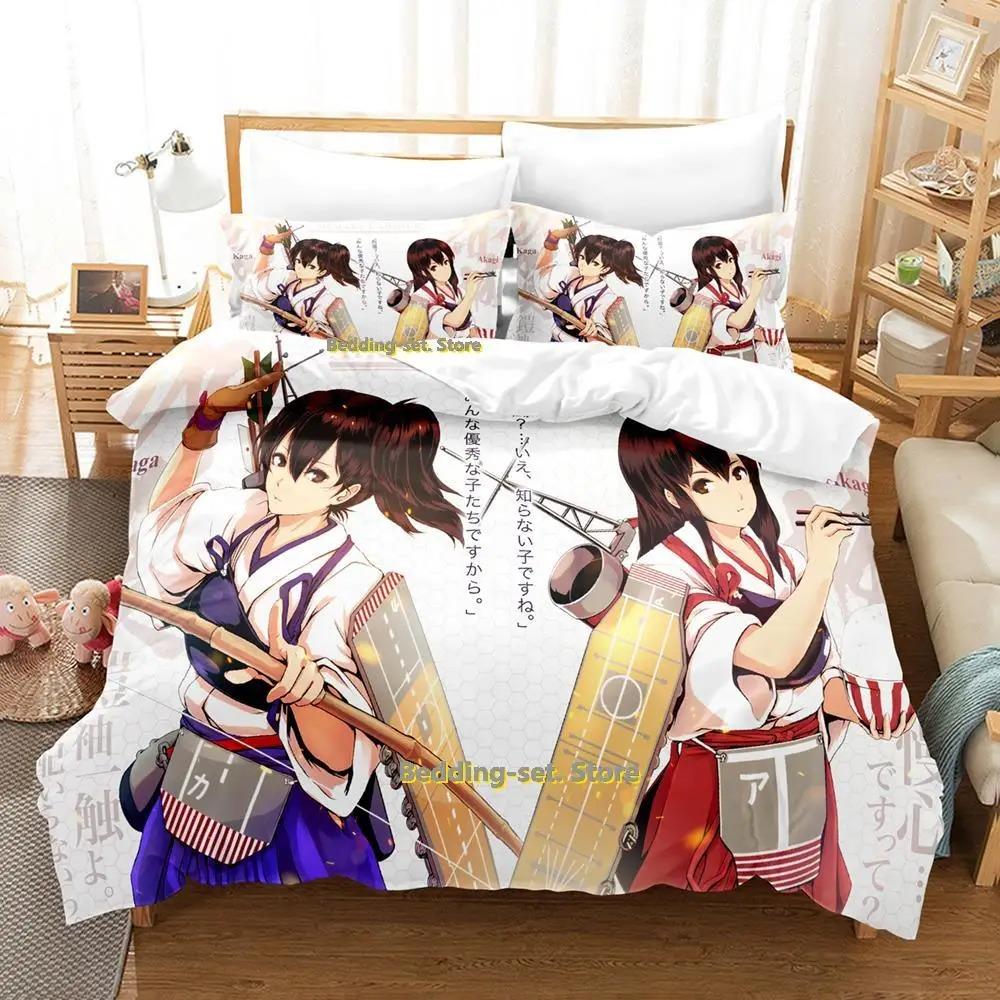 Kantai Collection Anime Bedding Set Single Twin Full Queen King Size Duvet Cover for Adult Kid Bedroom
